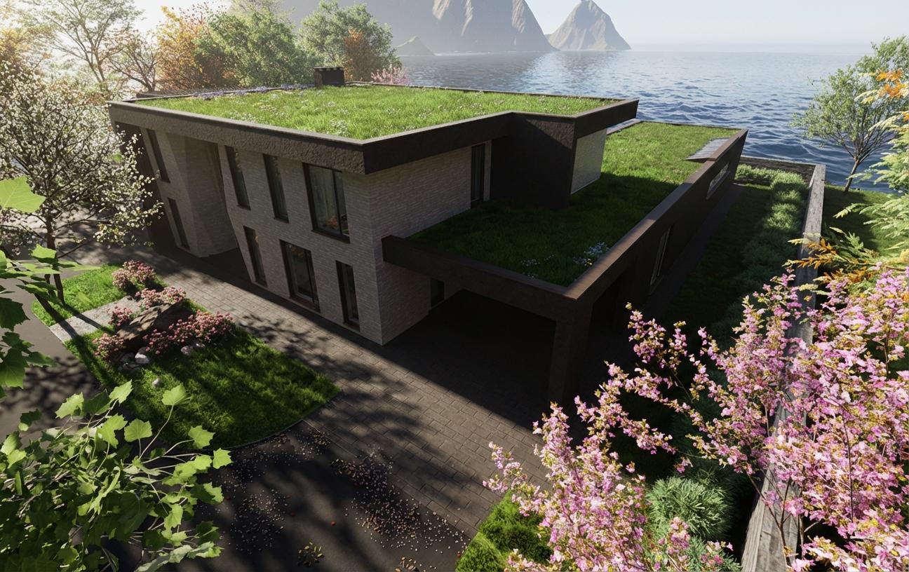 Villa Pavia — widok z lotu ptaka